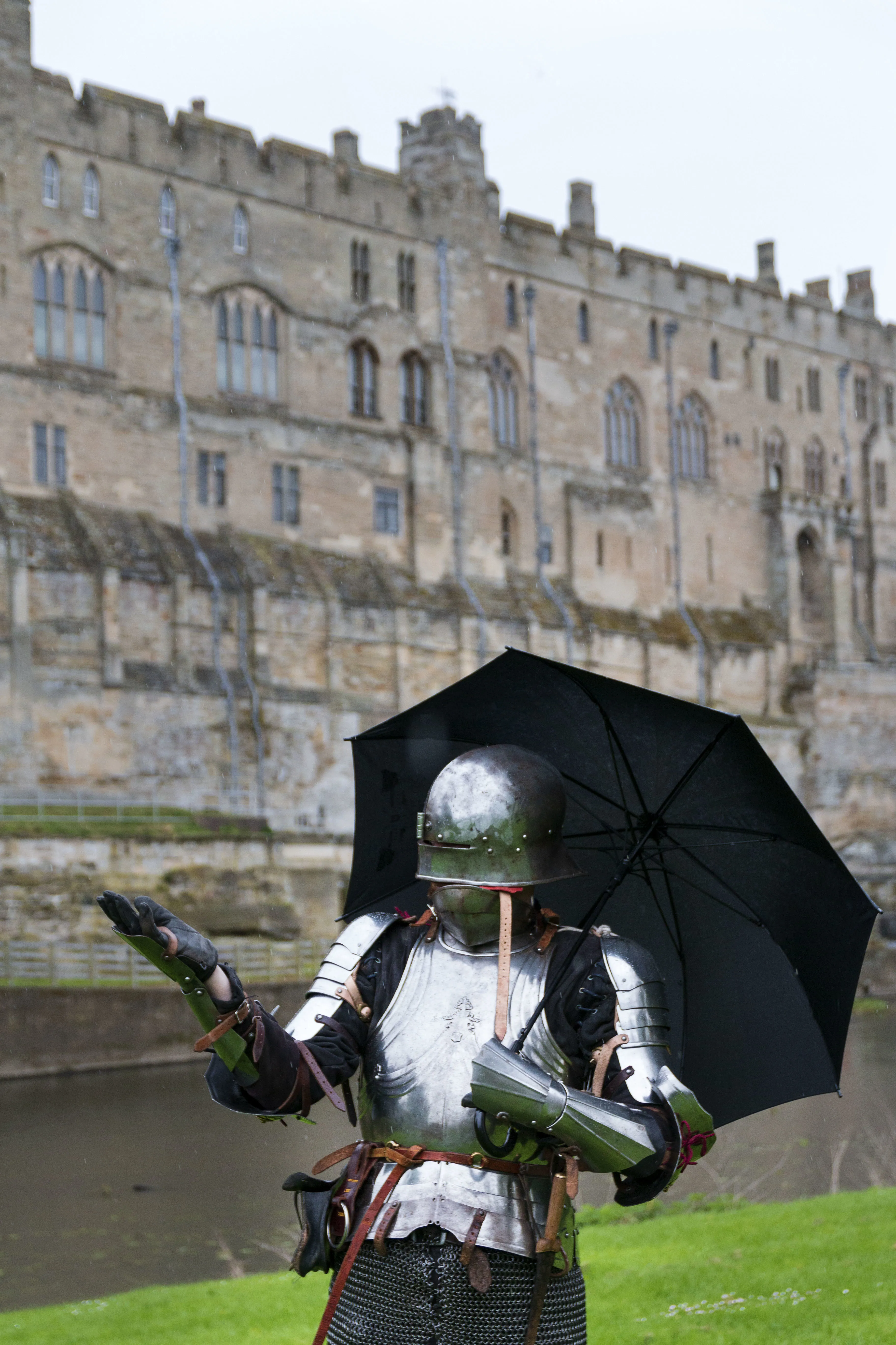 Knight checking the weather